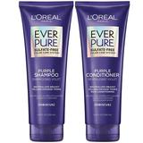 L Oreal Paris EverPure Brass Toning Purple Sulfate Free Shampoo and Conditioner 8.5 Ounce (Set of 2)