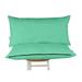 Vargottam Indoor/Outdoor Polyester Fabric Lumbar Pillow With Insert All-Weather Waterproof Decorative Throw Pillow for Patio Furniture-Set of 2 - Aquamarine