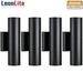 LEONLITE LED Cylinder Up Down Wall Light 20W 1400lm Modern Outdoor Porch Light 100V-277V Wet Location Wall Sconce 3000K Warm White Door Way Corridor Garage Pack of 4