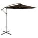 Northlight 10 Outdoor Patio Off-Set Crank and Tilt Umbrella - Brown