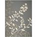 SAFAVIEH Courtyard Abraham Floral Indoor/Outdoor Area Rug Anthracite/Beige 6 7 x 9 6