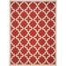 SAFAVIEH Courtyard Amanda Geometric Indoor/Outdoor Area Rug 9 x 12 Red/Bone