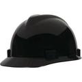 MSA V-Gard Standard Slotted Hardhat Cap w/ Fas-Trac Suspension Black (20 Units)