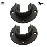 ALSLIAO 2pcs Stainless Steel Clothes Closet Rod Bracket Flange Lever Support Holder Hanger