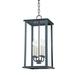 4 Light Medium Outdoor Hanging Lantern 21.25 inches Tall and 10 inches Wide-Verdigris Finish Bailey Street Home 154-Bel-4623678