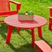 Glitzhome 32 D Outdoor Red Adirondack Round Coffee Table High Density Polyethylene Material