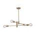 Two Tier Brushed Bronze Pipe Ceiling Fixture