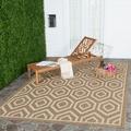 Safavieh Courtyard Amelia Geometric Indoor/Outdoor Area Rug 8 x 11 Brown/Bone