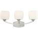 Nuvo Lighting 60/4183 Helium 3 Light 24-1/2 Wide Bathroom Vanity Light - Nickel