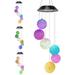 Walbest Solar Wind Chimes Color Changing Crystal Ball LED Solar Mobile Light Solar Powered Wind Chime Waterproof Hanging Solar Mobile Lamp for Patio Yard Garden Home Decoration