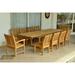 Anderson Teak Bahama Sahara 11-Pieces Rectangular Dining Set-Size:10