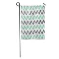 LADDKE Colorful Watercolor Seafoam Blue and Acryl Silver Hand Stripes Pattern Garden Flag Decorative Flag House Banner 28x40 inch