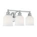 Savoy House 8-6836-3-11 Melrose 3 Light Bathroom Vanity Light in a Polished Chrome Finish with White Opal Etched Glass (24 W x 7.75 H)