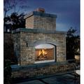 FMI S36 Vantage Hearth Laredo Outdoor Wood Fireplace - White Stacked Brick Liner