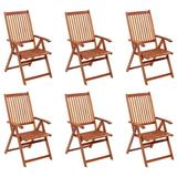 vidaXL Patio Folding Chairs Camping Garden Lawn Chair Solid Wood Acacia Brown