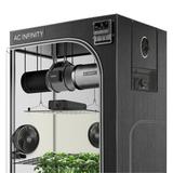 AC Infinity Advance Grow System 4x4 4-Plant Kit WiFi-Integrated Grow Tent Kit Intelligent Climate Controls to Automate Ventilation Circulation Schedule Full Spectrum LED Grow Light