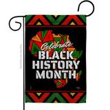 Breeze Decor 13 x 18.5 in. Let Celebrate BHM Black History Lives Matter Double-Sided Decorative Vertical Garden Flags - House Decoration Banner Yard Gift