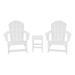 Keller 3 Piece Outdoor Rocking Chair and Table Set in White