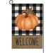 Fall Garden Flag Happiwiz 12 x 18 Inch Thanksgiving Garden Flag Yard Flag Vertical Double Sided Fall Thanksgiving Garden Decoration with Pumpkin for Autumn Thanksgiving Day Indoor Outdoor Decor