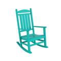 Costaelm Paradise Classic Plastic Porch Rocking Chair Turquoise