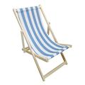 Hassch Outdoor Lounge Chairs Beach Chair Wooden Foldable Adjustable Sling Chair Blue