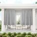 Exclusive Home Curtains Indoor/Outdoor Solid Cabana Tab Top Curtain Panel Pair 54x144 Cloud Grey