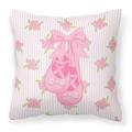 Carolines Treasures BB5157PW1414 Ballerina Ballet Shoes Fabric Decorative Pillow 14Hx14W multicolor