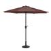 Westin Outdoor 9 Ft Market Patio Umbrella with Round Resin Base for Outdoor Garden UV Water Weather Resistant Coffee