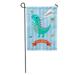 LADDKE Cute Dinosaur Happy Birthday Boy Cartoon Character Children Coconut Garden Flag Decorative Flag House Banner 12x18 inch