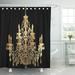 Libin Photography Pixdezines DIY Gold Chandelier Wall Crystal Black Shower Curtain 60x72 inch