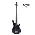 GoDecor 4-String Basswood Bass Guitar with Power Line and Wrench Tool
