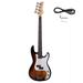 Zimtown 4-String Beginner Electric Bass Guitar 5 Color With 1 x Power Wire And 2 x Tools