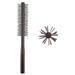 Perfehair Small Round Hair Brush for Short Hair Soft Nylon Bristle -1.3 inch Brown