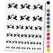 Two Love Doves Wedding Hearts Birds Water Resistant Temporary Tattoo Set Fake Body Art Collection - Orange