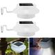 2 Pack - Casewin Outdoor Solar Gutter LED Lights - White Sun Power Smart Solar Gutter Night Utility Security Light