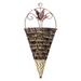 Sunloudy Wrought Iron Hanging Basket Natural Hanging Flower Plant Pot Indoor Outdoor Decoration