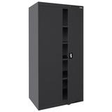 Sandusky Lee 36 W x 18 D x 72 H 5-Shelf Freestanding Steel Storage Cabinet with Recessed Handle Black