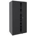 Sandusky Lee 36 W x 18 D x 72 H 5-Shelf Freestanding Steel Storage Cabinet with Recessed Handle Black