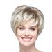 HSMQHJWE Real Hair Wigs Net Short Wigs Wavy Gradient Curly Wig Synthetic Natural White Women Rose wig Clips for Long Thick Hair