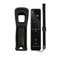 Wii Remote Controller Wireless Remote Gamepad Controller for Nintend Wii and Wii U with Silicone Case and Wrist Strap(No Motion Plus) Black