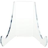 Plymor Clear Acrylic Flat Back Easel With Rounded Support Ledges 4.5 H x 5.25 W x 4.5 D