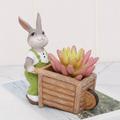 Rabbit Succulent Herb Planter Flower Basket Pot Trough Box Plant Easter Home Decor