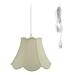 1-Light Plug In Swag Pendant Lamp Eggshell Shade