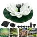 Duety Solar Water Fountains Outdoor Solar Lotus Pump Outdoor Lotus Solar Fountain Pump Artificial Free Standing Floating Birdbath Solar Water Pump with 4 Nozzles