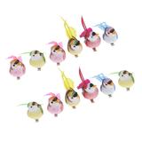 Artificial Birds (12Pack) Feathered Birds for Wreaths Christmas Ornaments Flower Arrangements and More