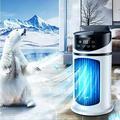 FAFWYP Small 3-In-1 Portable Ac Unit Mini Air Conditioner Cooler Fan USB Silent Humidifier Spray Refrigeration for Desktop Camping Bedroom