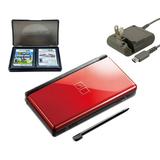 Restored Nintendo DS Lite Crimson / Black with Super Mario Bros and Mario Kart Games (Refurbished)