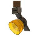 12W Integrated LED Track Fixture with Polycarbonate Head Bronze and Yellow