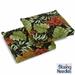 Blazing Needles 20 x 19 in. Patterned Outdoor Spun Polyester Chair Cushions Tropique Raven - Set of 2