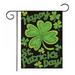 St Patrick Day Garden Flag 12 x 18 Double Sided Burlap Shamrock Welcome Home Flags Evergreen Clover St Patricks Day Yard Flag for Patio Lawn Outdoor House Decor